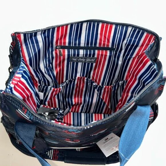 Lug Kerstin Lindquist Baby Yacht Carry-All Zip-Top Tote Hearts Liberty - Picture 9 of 13